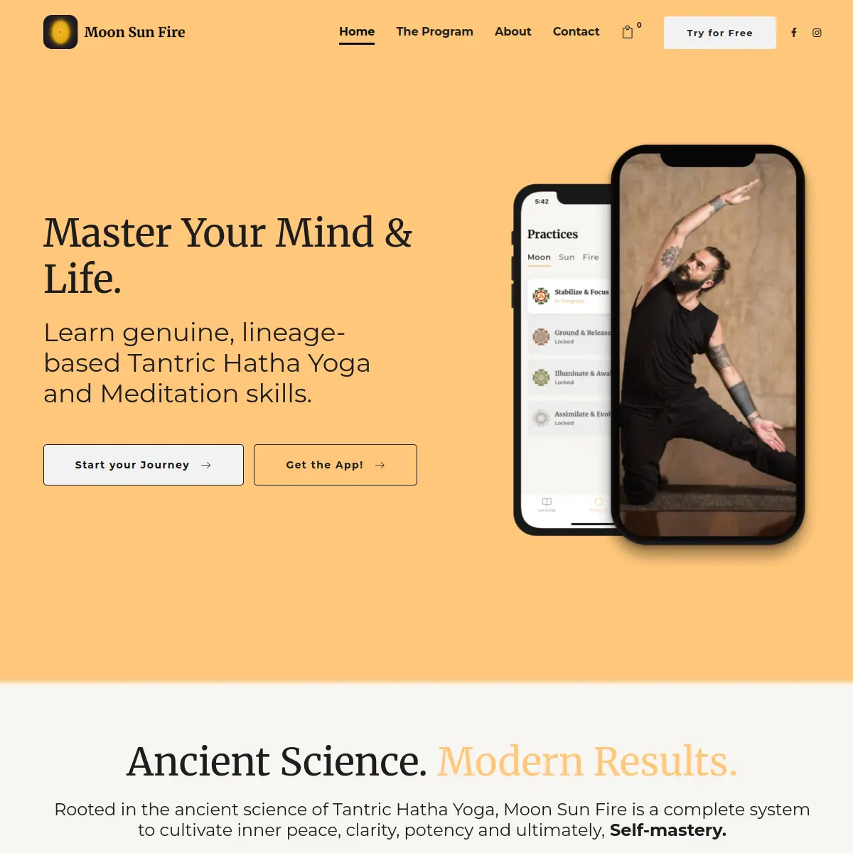 Moon Sun Fire website screenshot